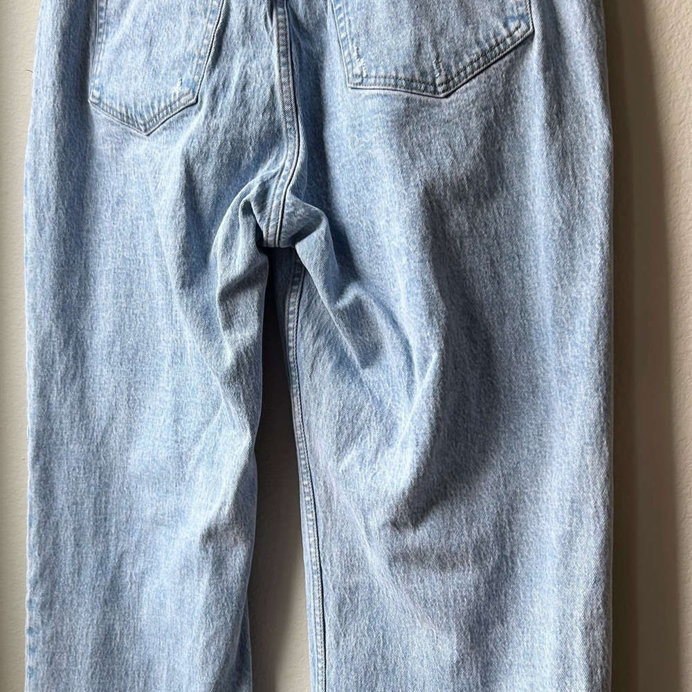 Abercrombie and Fitch 90's Relaxed High Rise Curve Love Light Wash Blue Sz 33L - Picture 8 of 12